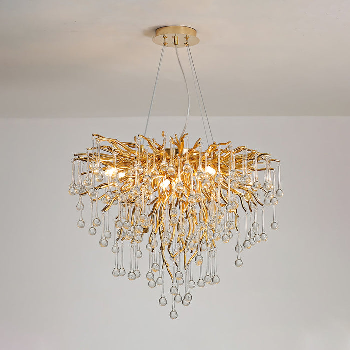 Teardrop Crystal Chandelier.