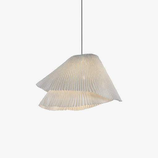 Stainless Steel Pleated Pendant Lamp.