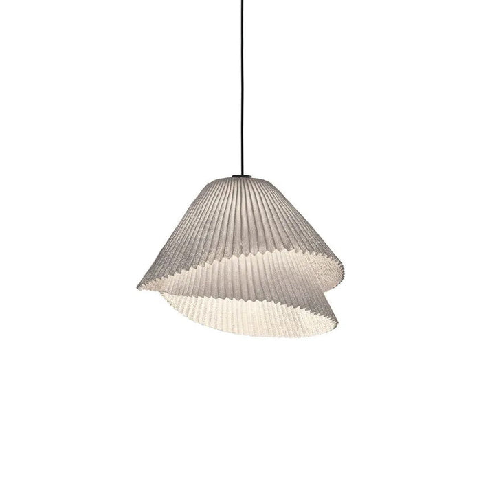 Stainless Steel Pleated Pendant Lamp.