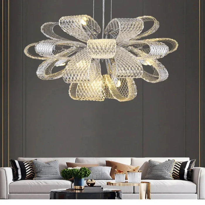 Teny Luxury Chrome and Crystal Chandelier.