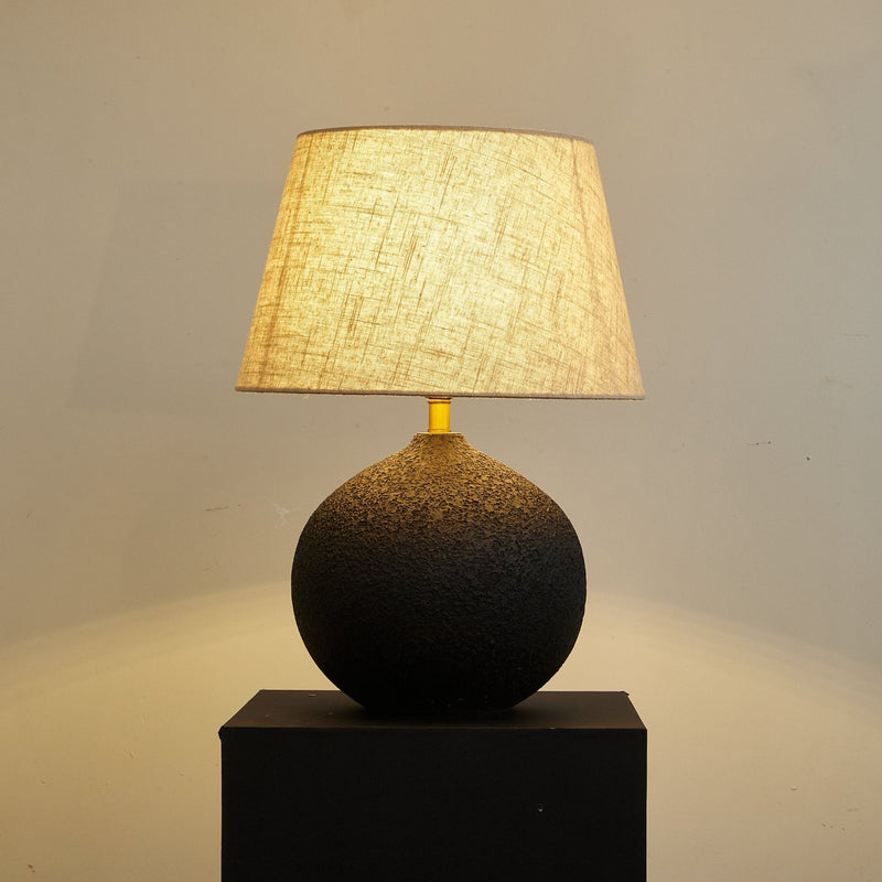 Terra Noir Textured Table Lamp-DWHOME