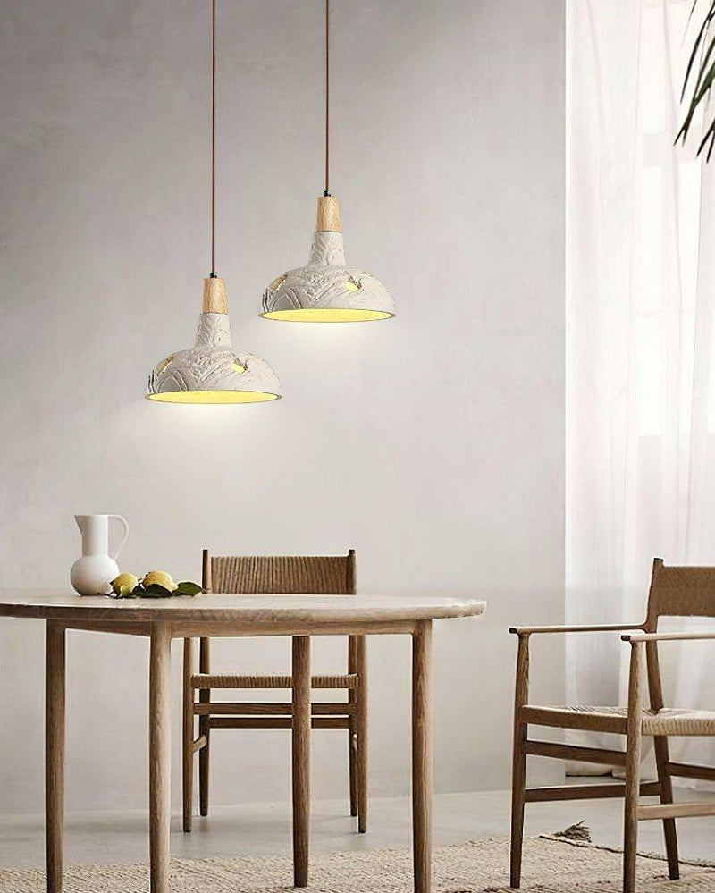 Cement Carve Pendant Lamp-DWHOME