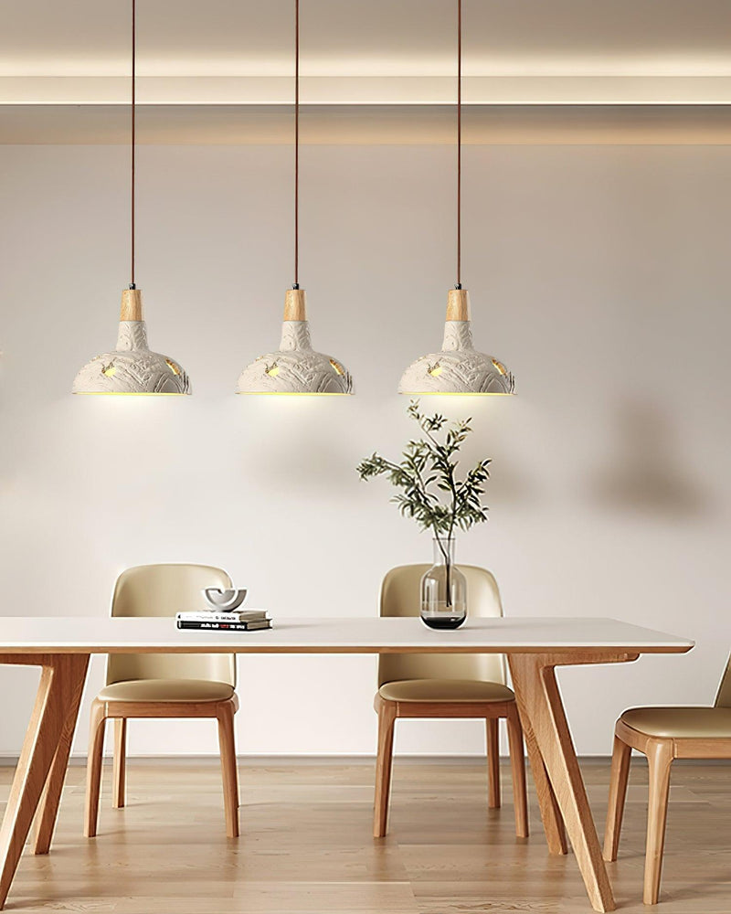 Cement Carve Pendant Lamp-DWHOME