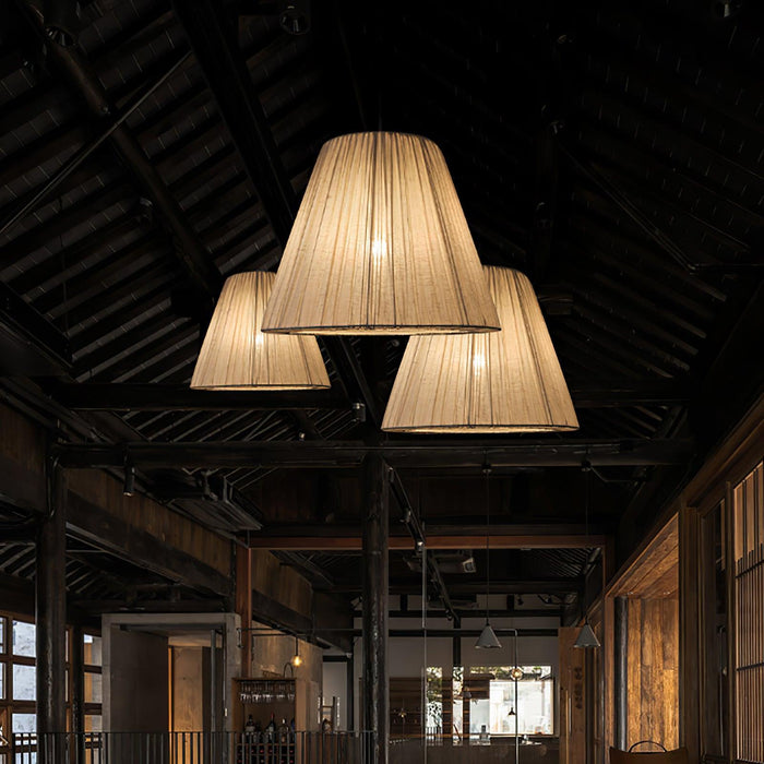 Textile Taper Pendant Lamp-DWHOME
