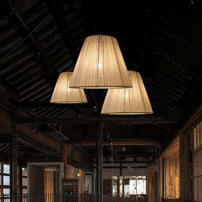 Textile Taper Pendant Lamp.