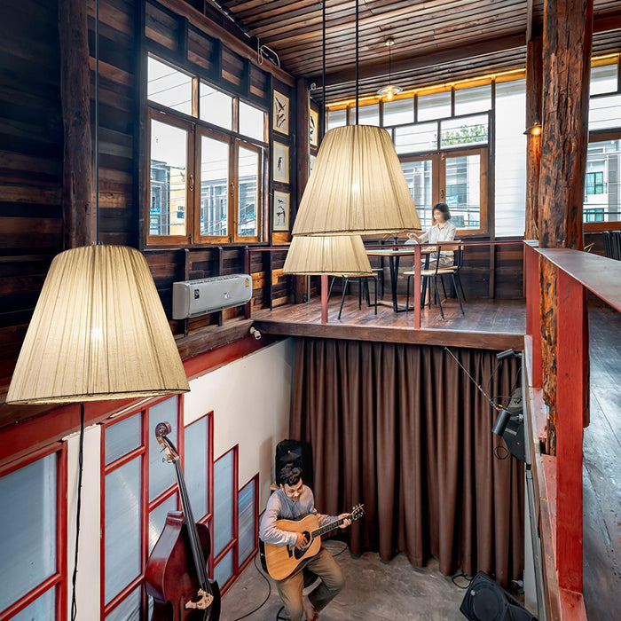 Textile Taper Pendant Lamp-DWHOME