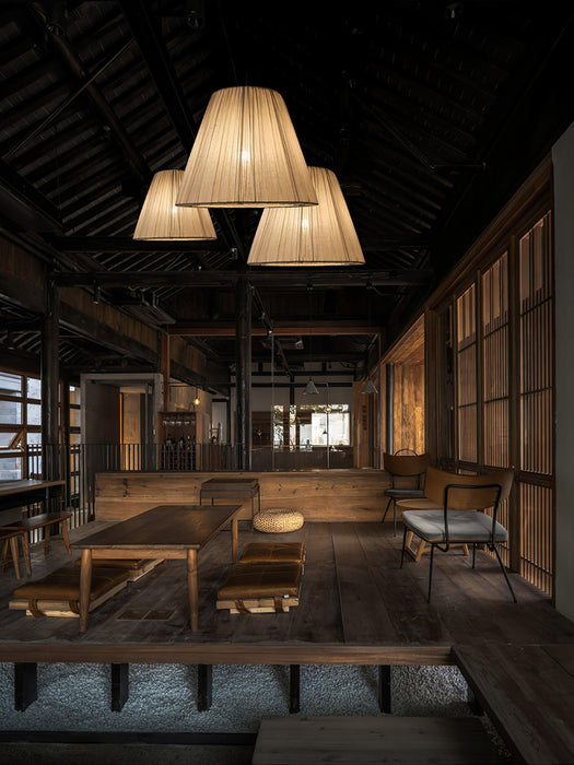 Textile Taper Pendant Lamp-DWHOME