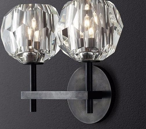 Thorpjornsen Modern Crystal Torch Wall Lamp.