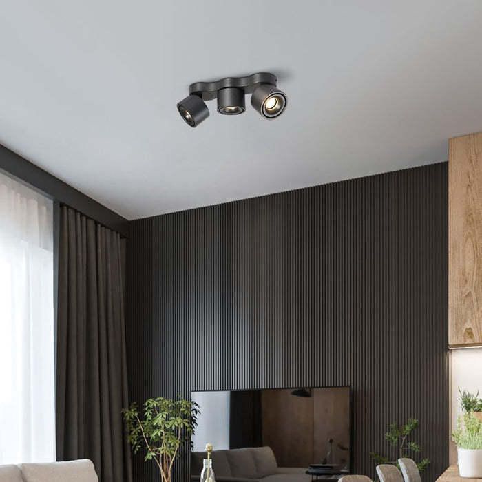 Three-heads Rotating Folding Ceiling Lamp.