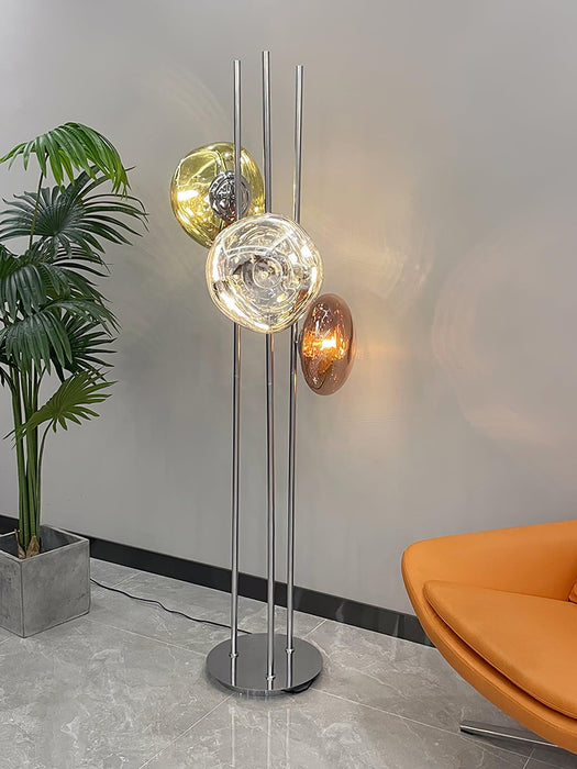 Three Lava Glass Floor Lamp.