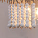 Three Tiered Wood Beaded Chandelier - DWHOME