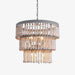 Three Tiered Wood Beaded Chandelier - DWHOME