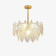 Tiered Carved Glass Chandelier-DWHOME