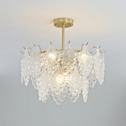 Tiered Carved Glass Chandelier-DWHOME