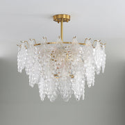 Tiered Carved Glass Chandelier-DWHOME
