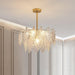 Tiered Carved Glass Chandelier-DWHOME