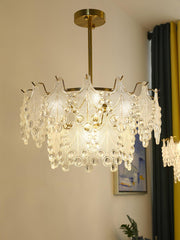 Tiered Carved Glass Chandelier-DWHOME