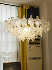 Tiered Carved Glass Chandelier-DWHOME
