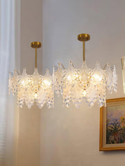 Tiered Carved Glass Chandelier-DWHOME
