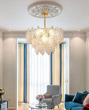 Tiered Carved Glass Chandelier-DWHOME