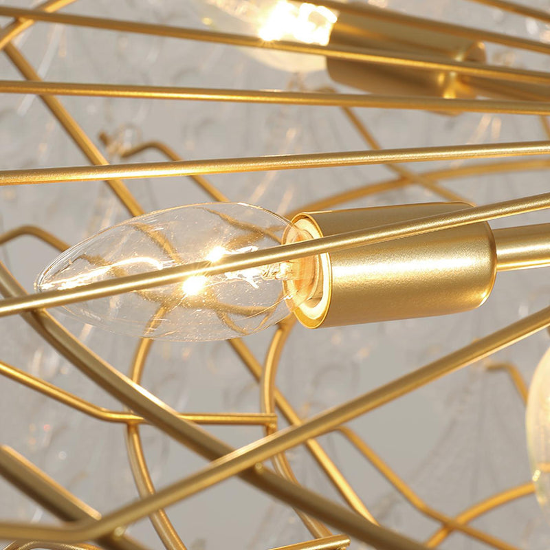 Tiered Carved Glass Chandelier-DWHOME
