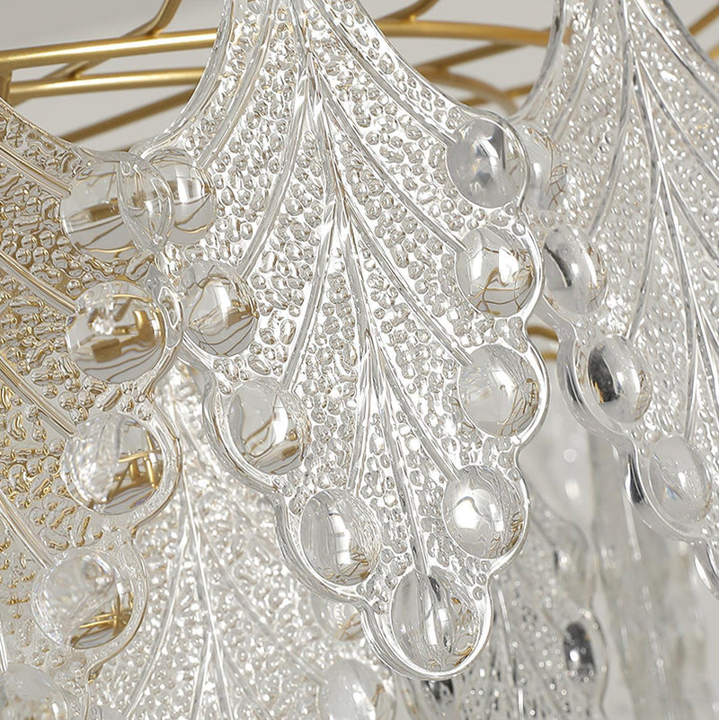 Tiered Carved Glass Chandelier-DWHOME