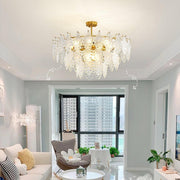 Tiered Carved Glass Chandelier-DWHOME