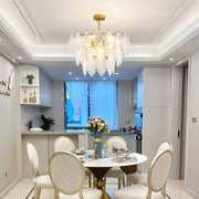 Tiered Carved Glass Chandelier-DWHOME