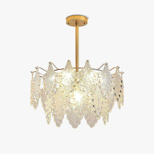 Tiered Carved Glass Chandelier-DWHOME