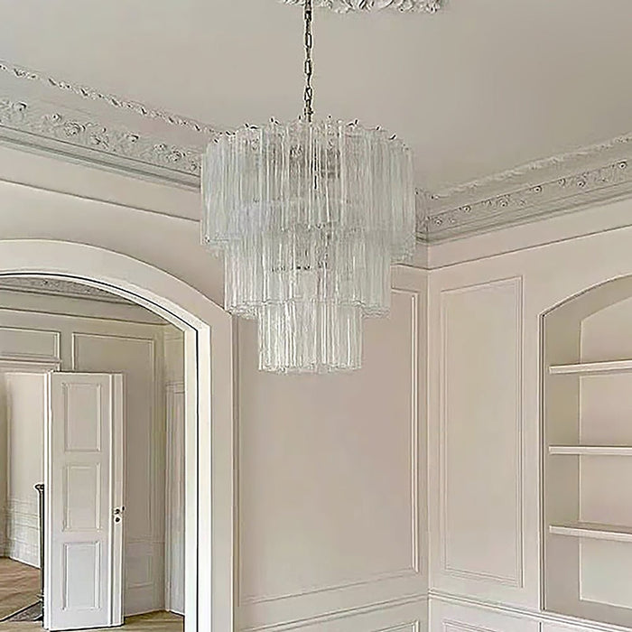 Tiered Tube Murano Glass Chandelier-DWHOME