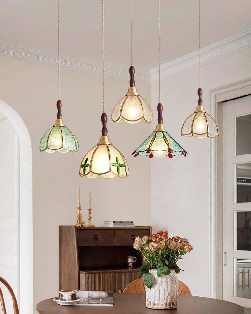 "Lampe pendentif floral Tiffany-DWHOME"