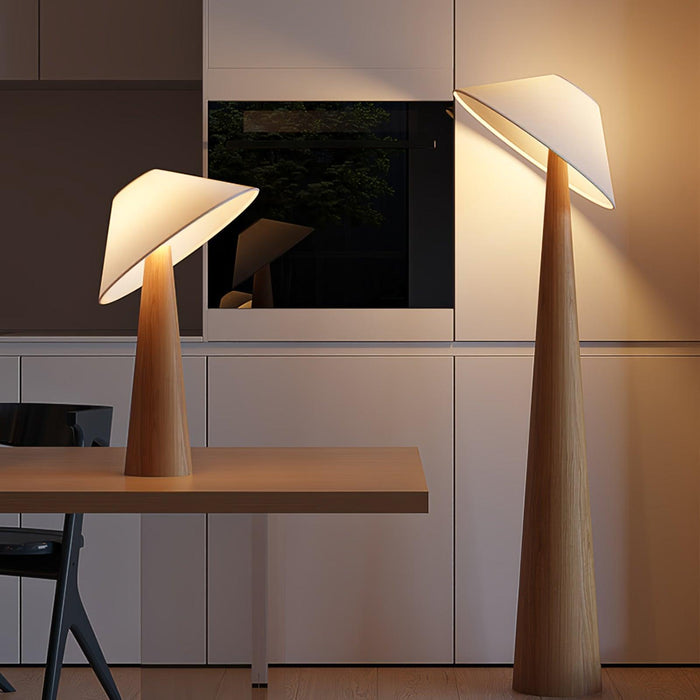 Tilt Hat Wooden Table Lamp-DWHOME