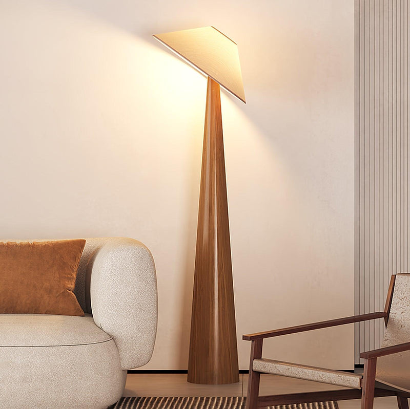 Tilt Hat Wooden Floor Lamp-DWHOME