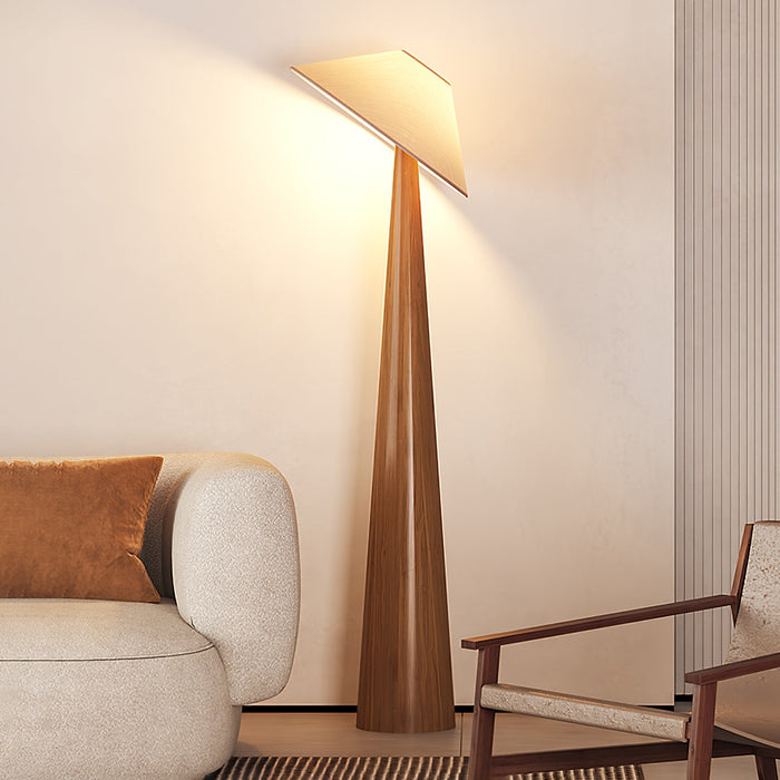 Tilt Hat Wooden Floor Lamp.