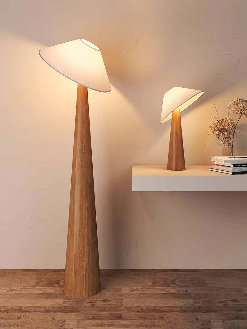 Tilt Hat Wooden Floor Lamp-DWHOME