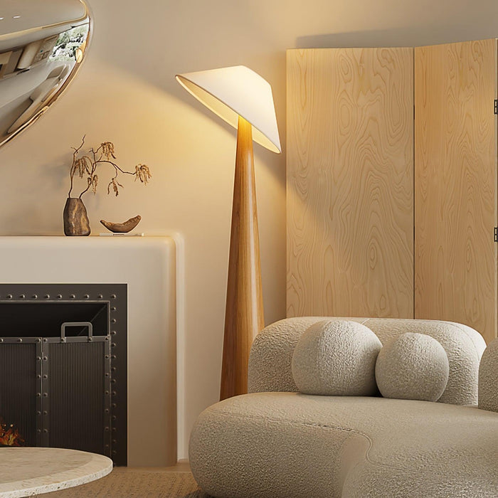 Tilt Hat Wooden Floor Lamp-DWHOME