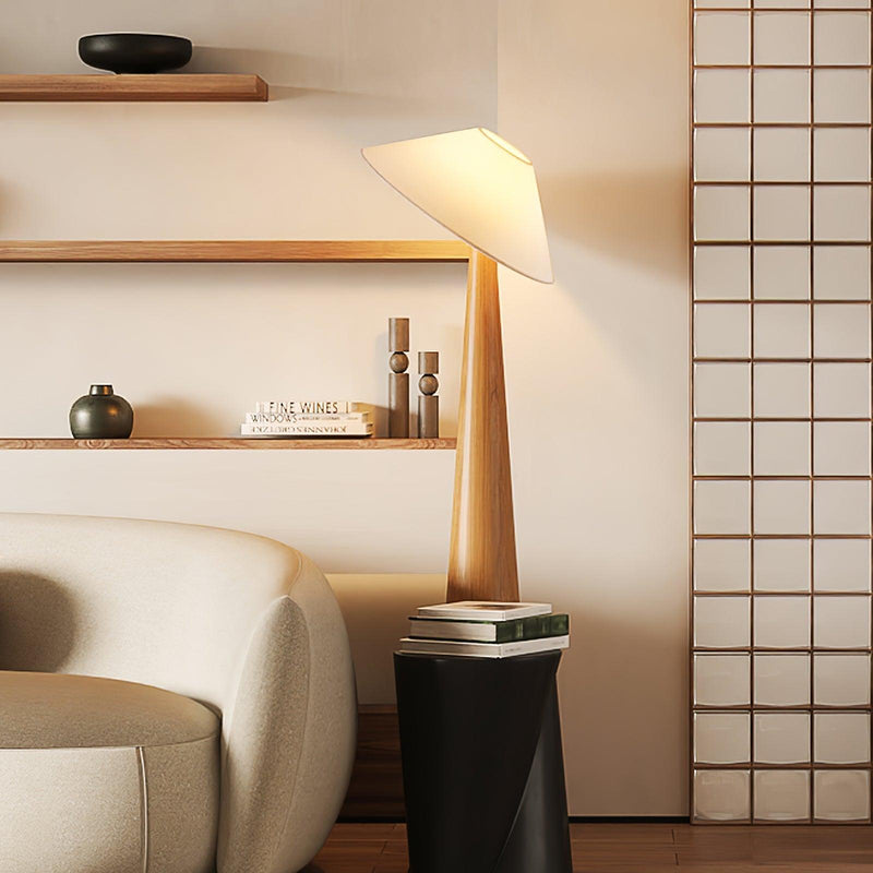 Tilt Hat Wooden Floor Lamp-DWHOME