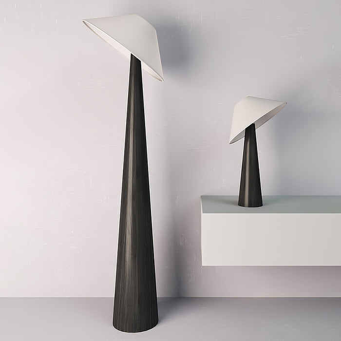 Tilt Hat Wooden Floor Lamp - Vakkerlight