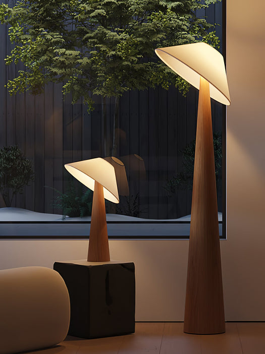 Tilt Hat Wooden Table Lamp.