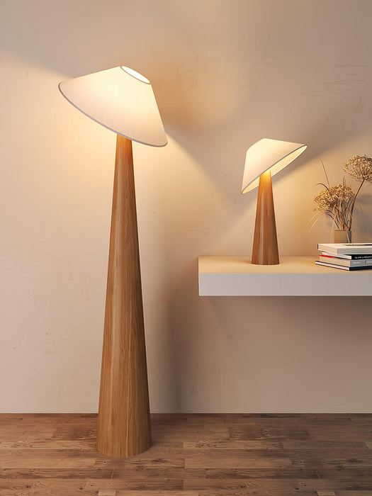 Tilt Hat Wooden Floor Lamp.