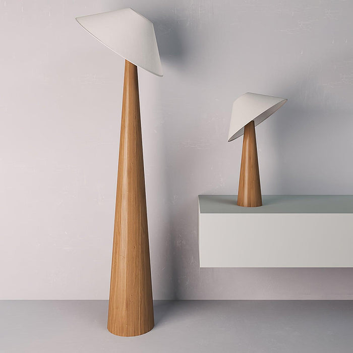 Tilt Hat Wooden Table Lamp.