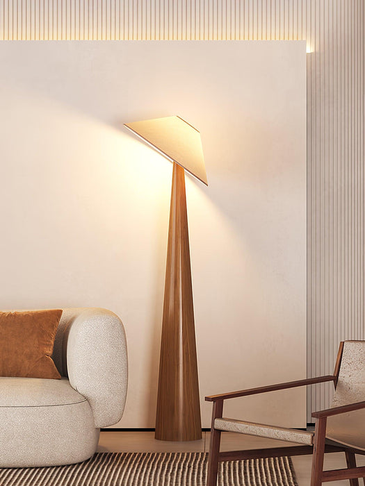 Tilt Hat Wooden Floor Lamp.