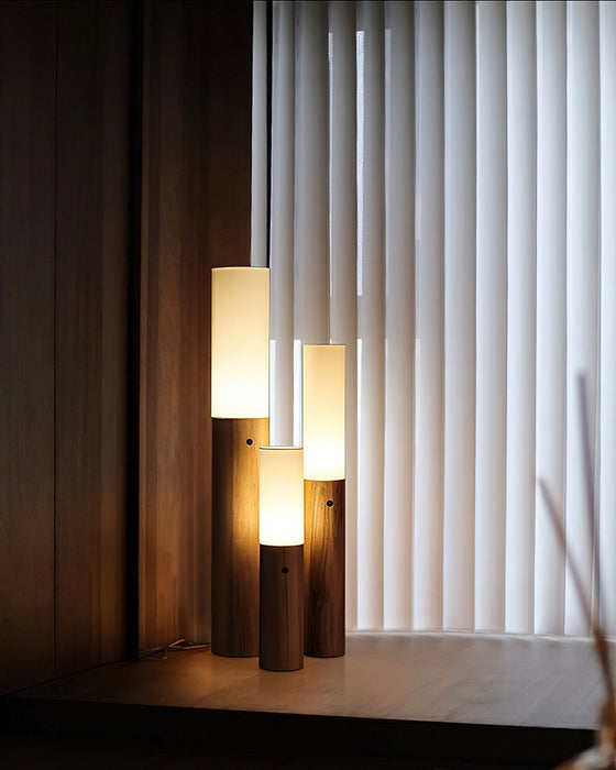 Timber Column Floor Lamp.