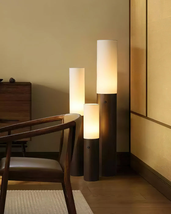 Timber Column Floor Lamp.