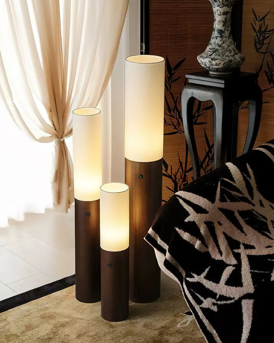 Timber Column Floor Lamp.