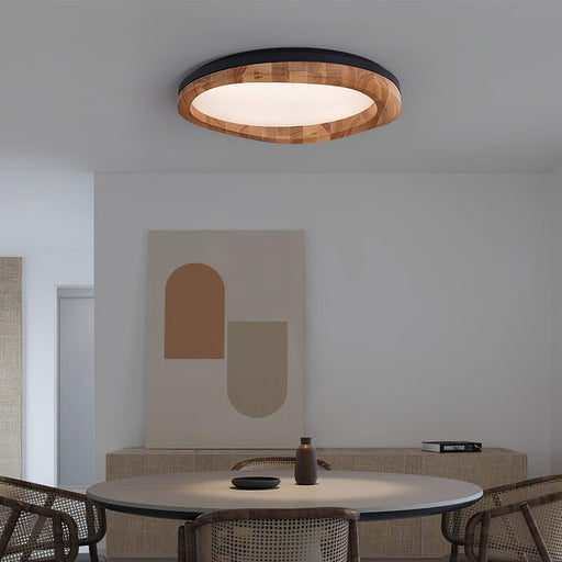 Timber Round Wood Ceiling Lamp - DWHOME