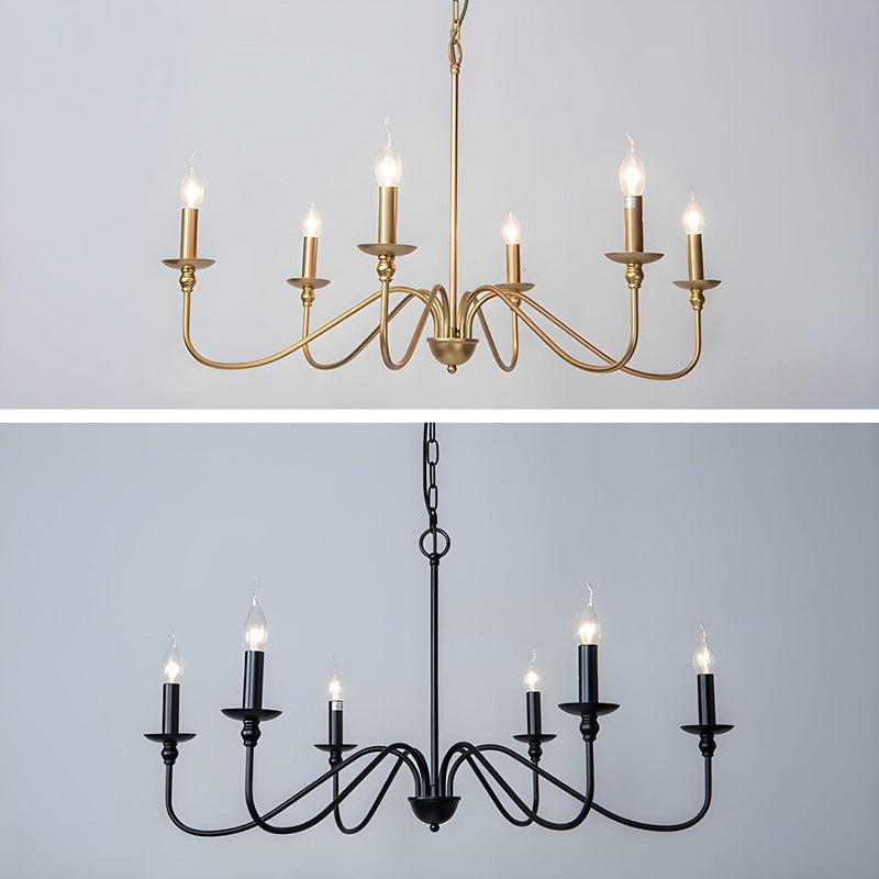 Timeless Gold Candle Chandelier-DWHOME