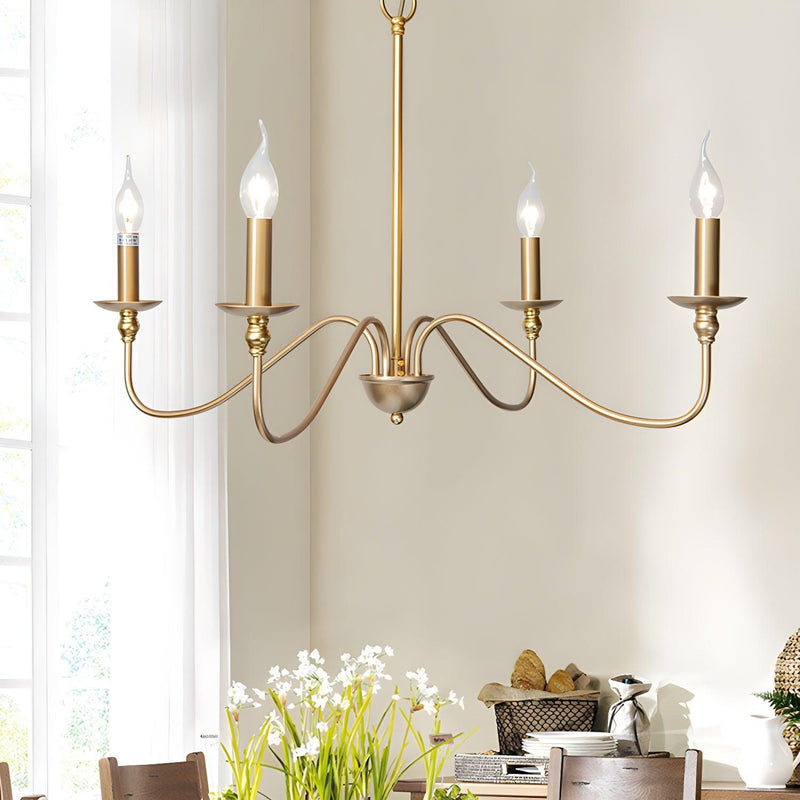 Timeless Gold Candle Chandelier-DWHOME