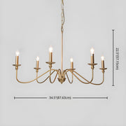 Timeless Gold Candle Chandelier-DWHOME