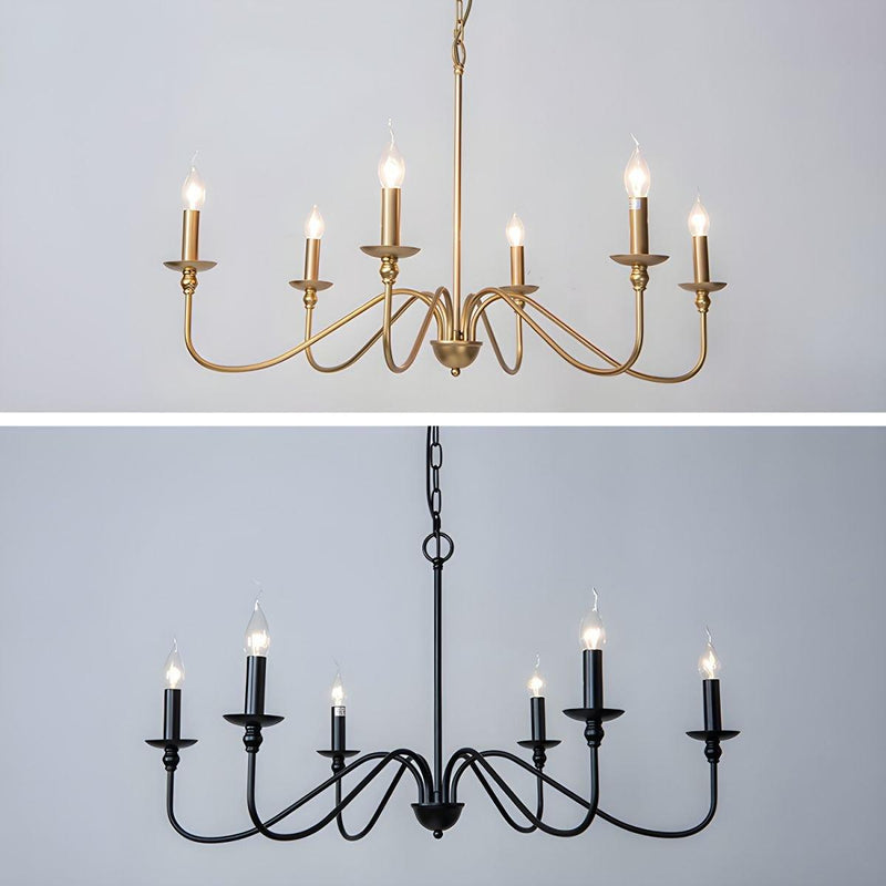 Timeless Gold Candle Chandelier-DWHOME